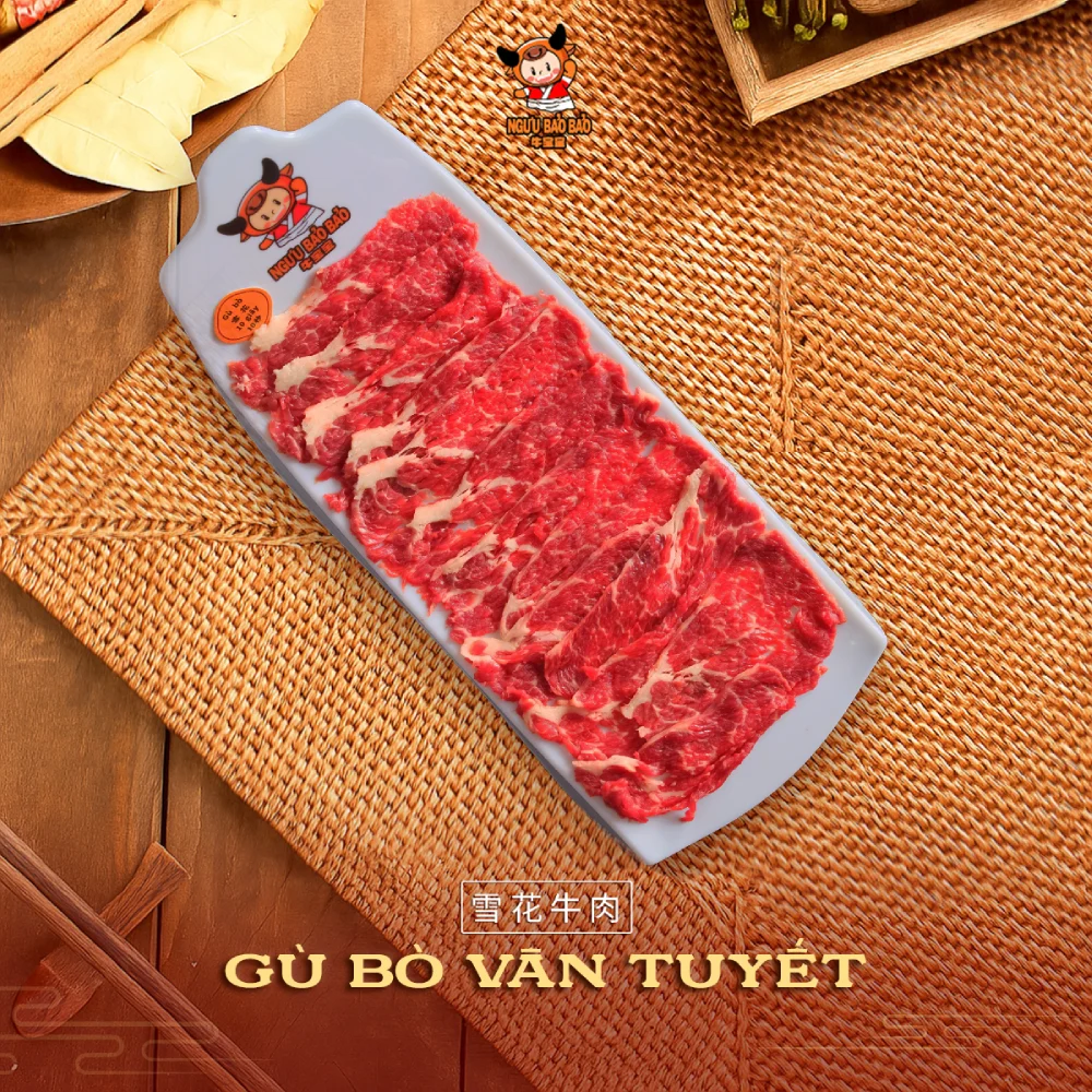 Gù bò vân tuyết Angus tươi sống trong ngày tại Ngưu Bảo Bảo